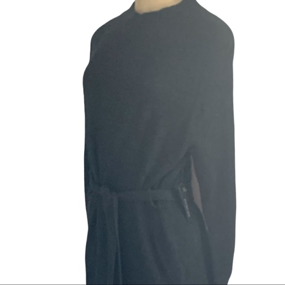 NWT Wool Dynamite Knitwear Sweater Dress Mini Belted LS Charcoal Black - Picture 6 of 8
